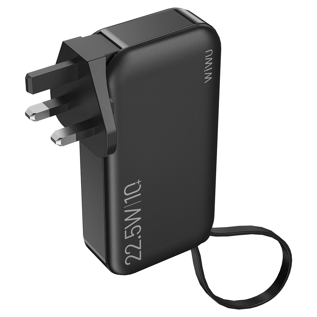 Wiwu JC-23 Micro Type-C ve Lightning Kablolu Şarj Göstergeli PD Powerbank 22.5W 10000mAh - 10