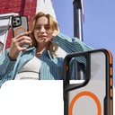 Apple iPhone 15 Pro Max Uyumlu Kılıf Magsafe Şarj Özellikli Renkli Kenar Airbag Şeritli Zore Lamer Kapak - 4
