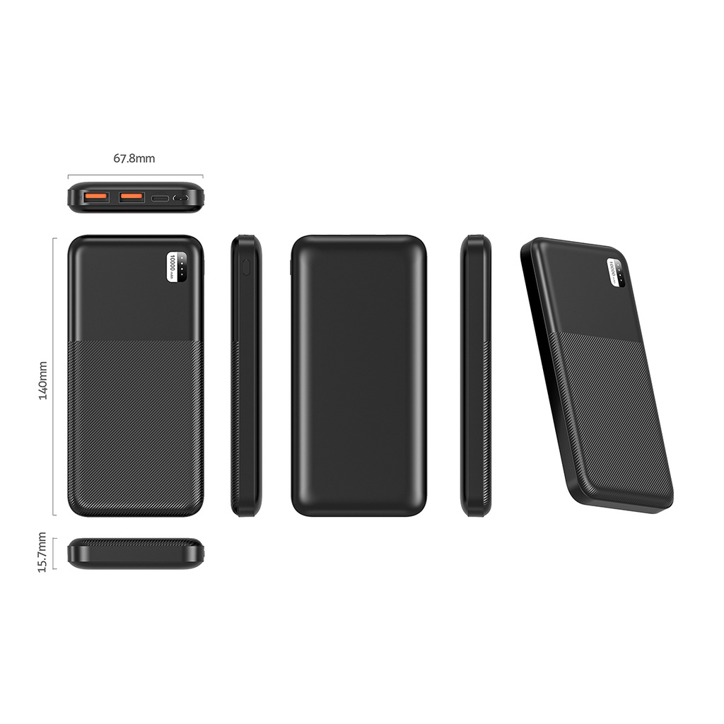 Xipin PX721 Hızlı Şarj Özellikli LED Işık Göstergeli Dual USB Taşınabilir Powerbank 10000mAh - 1