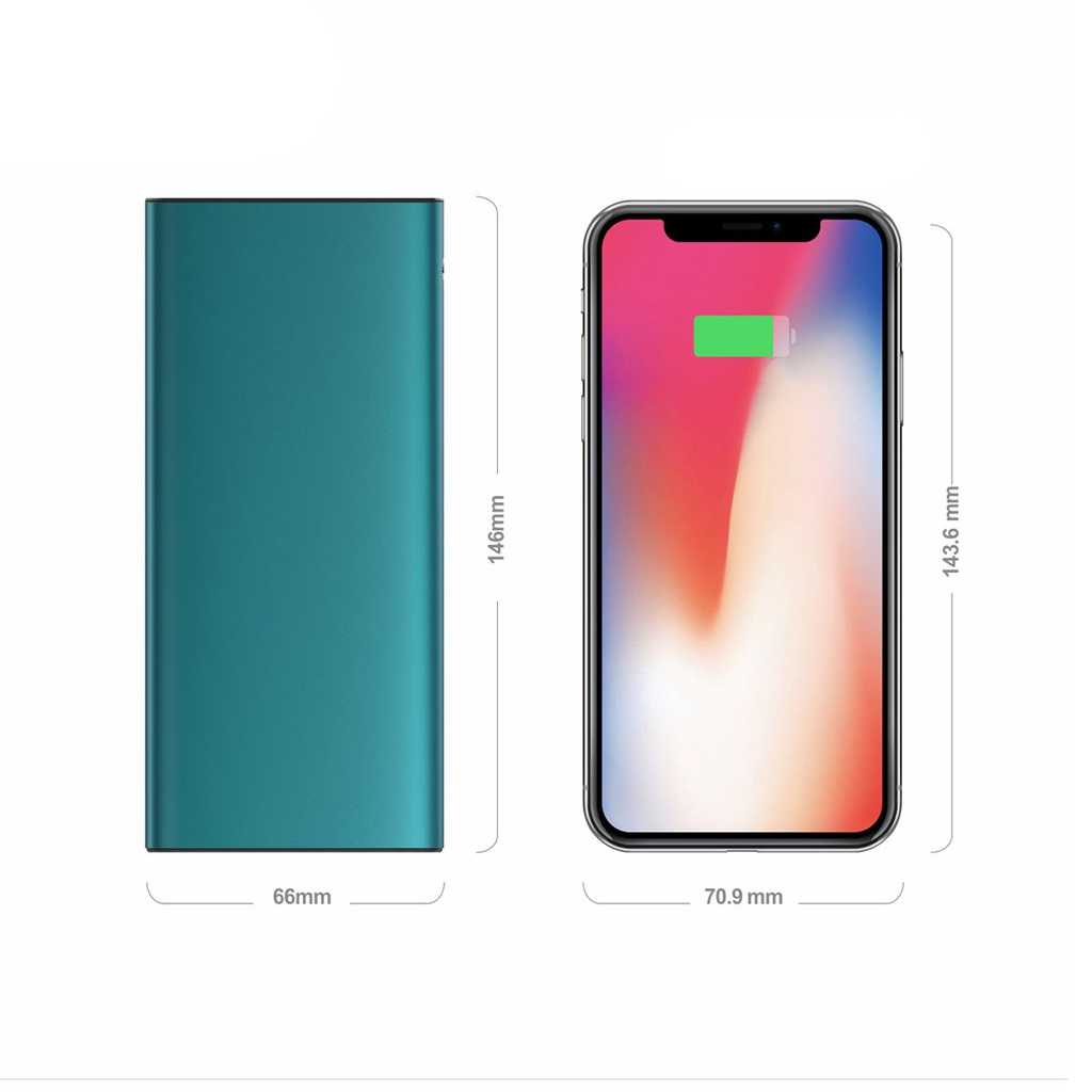 Xipin PX701-Q Hızlı Şarj Özellikli Dijital Ekran Göstergeli Dual USB Taşınabilir Powerbank 10000mAh - 1