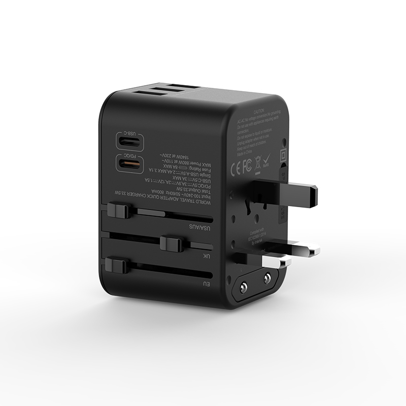Wiwu UA-303 Çoklu Universal TR/US/UK/AUS/EU Uyumlu Şarj Adaptörü 33.5W - 4