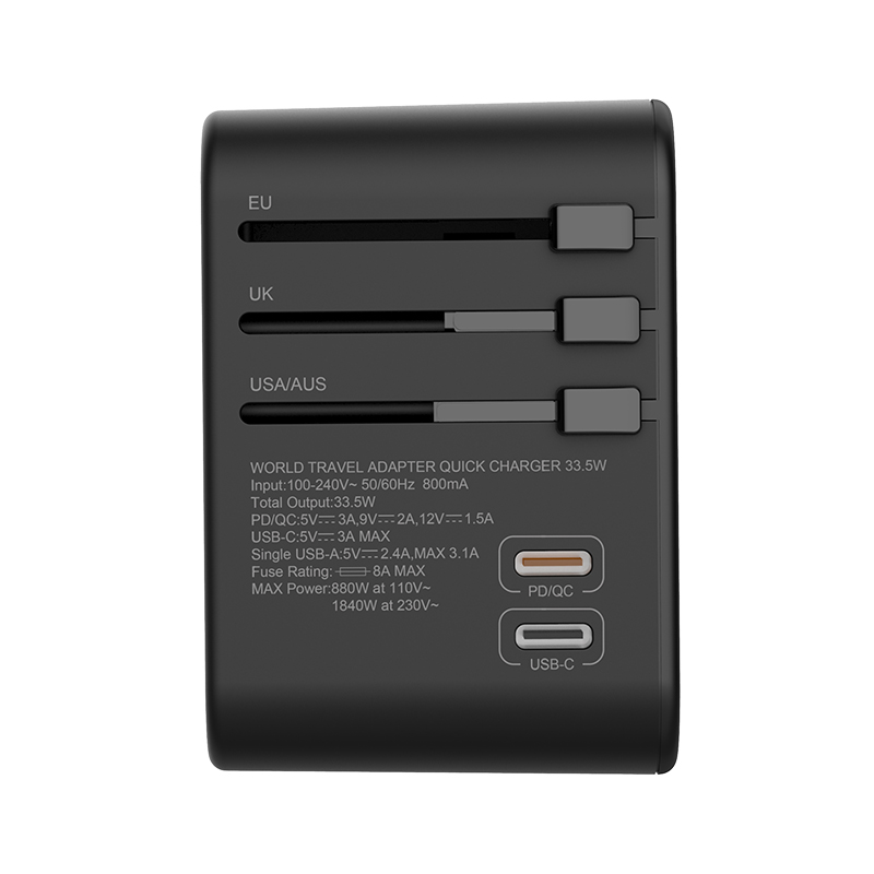 Wiwu UA-303 Çoklu Universal TR/US/UK/AUS/EU Uyumlu Şarj Adaptörü 33.5W - 7