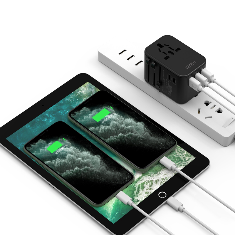 Wiwu UA-303 Çoklu Universal TR/US/UK/AUS/EU Uyumlu Şarj Adaptörü 33.5W - 8