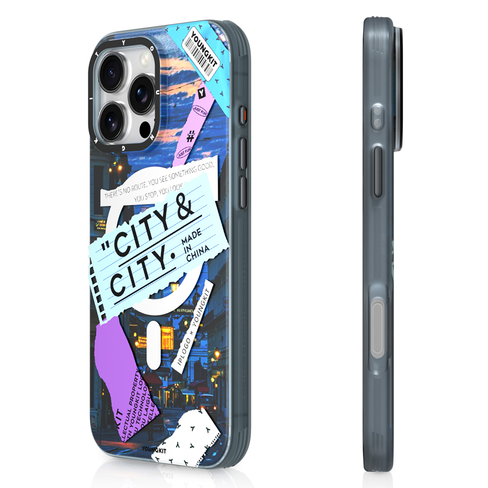 Apple iPhone 15 Pro Max Uyumlu Kılıf Magsafe Şarj Özellikli Youngkit A-City Serisi Kapak - 4