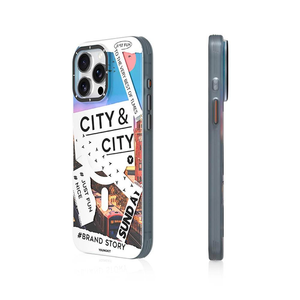 Apple iPhone 15 Pro Max Uyumlu Kılıf Magsafe Şarj Özellikli Youngkit A-City Serisi Kapak - 13