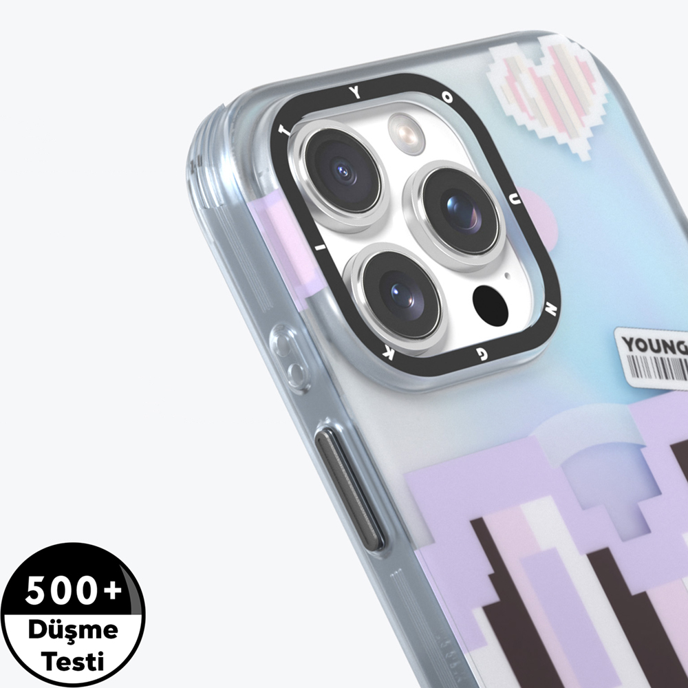 Apple iPhone 15 Pro Max Uyumlu Kılıf Magsafe Şarj Özellikli Youngkit Love Serisi Kapak - 8