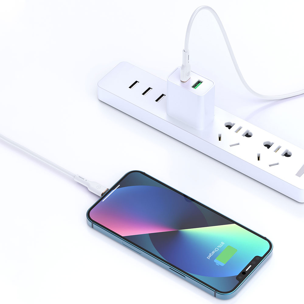 Wiwu Vigor YQ-01 Type-C to Lightning Esnek PD Data Kablo 27W 480Mbps 1.2M - 4