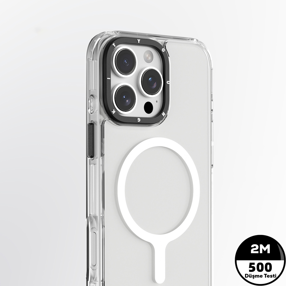 Apple iPhone 16 Pro Max Uyumlu Kılıf Magsafe Şarj Özellikli YoungKit Crystal Color Serisi Kapak - 8