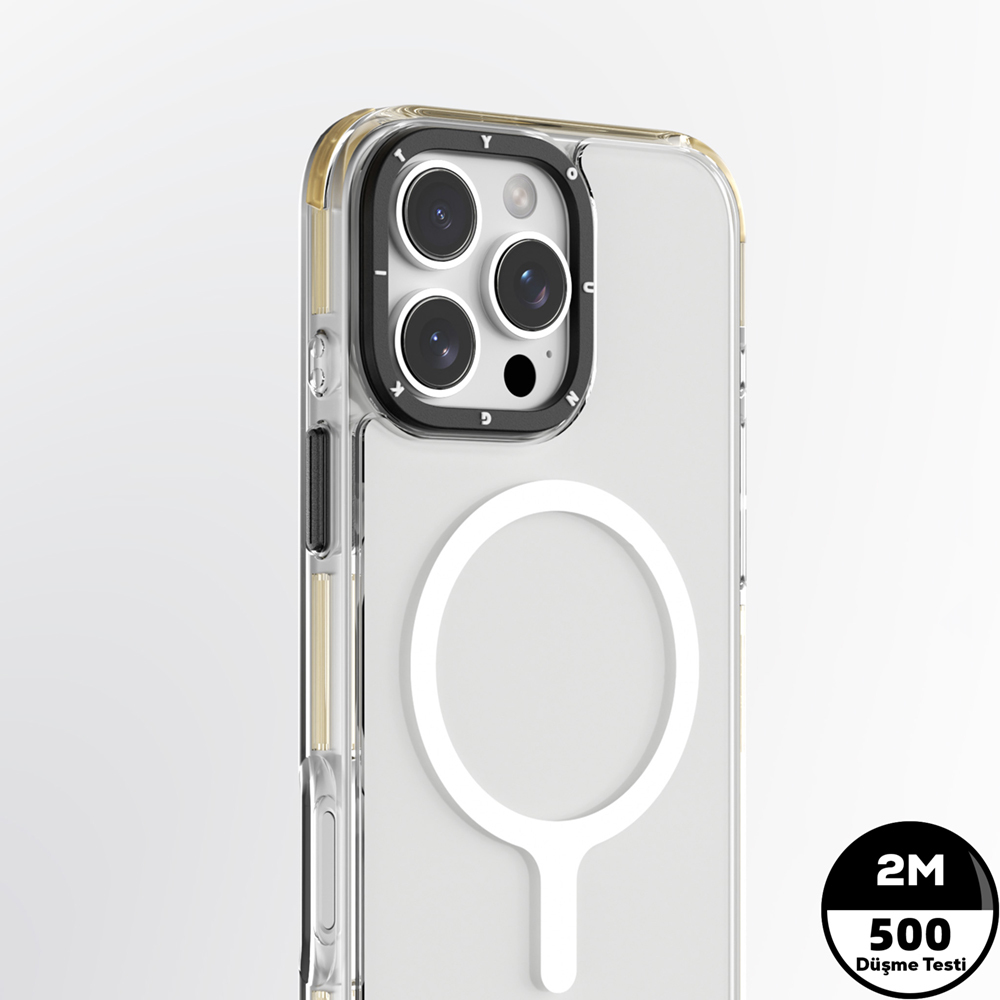 Apple iPhone 16 Pro Max Uyumlu Kılıf Magsafe Şarj Özellikli YoungKit Crystal Color Serisi Kapak - 10