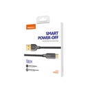 Recci RS02C Smart Power-Off Serisi Hızlı Şarj Özellikli USB-A To Type-C Kablo 1M - 1