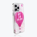 Apple iPhone 16 Pro Max Uyumlu Kılıf Magsafe Şarj Özellikli Parlak Kumlu Sıvılı Youngkit Pink Dream Quicksand Serisi Kapak - 8