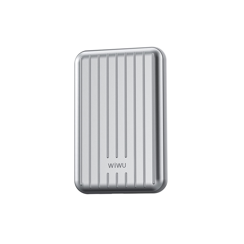 Wiwu PP02 Taşınabilir Wireless Şarj ve PD Hızlı Şarj Özellikli Powerbank 15W 5000mAh - 6