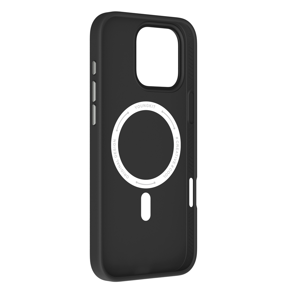 Apple iPhone 16 Pro Max Uyumlu Kılıf Magsafe Şarj Özellikli Basit Mat Deri Desenli Youngkit Tech Fashion Serisi Kapak - 12