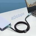 Zore QG01 Type-C to Type-C USB4 PD Data Kablosu 240W 40Gbps 8K@60Hz 1 Metre - 10