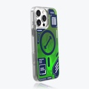 Apple iPhone 16 Pro Max Uyumlu Kılıf Magsafe Şarj Özellikli Parlak Kumlu Sıvılı Tasarımlı Galaxy Fantasy Serisi Kapak - 1