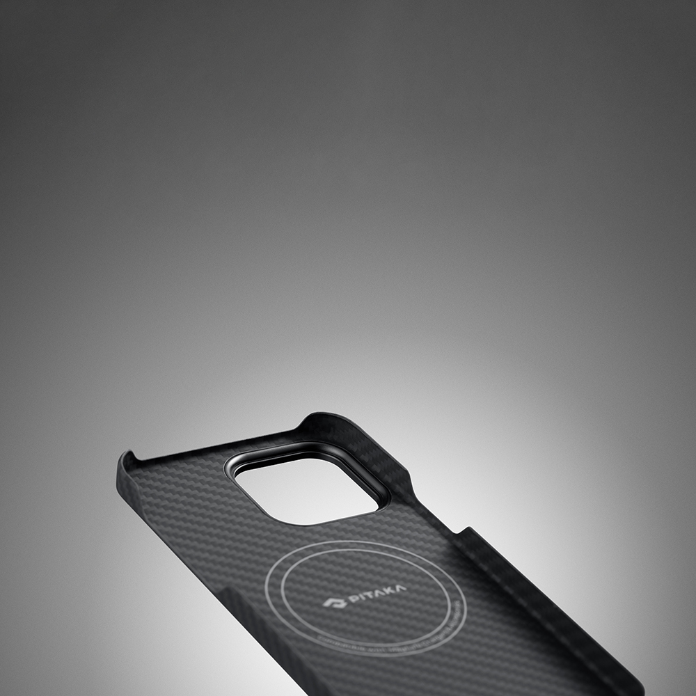Apple iPhone 14 Pro Uyumlu Kılıf Magsafe Şarj Özellikli 600D Aramid Fiber Pitaka Tactile Woven Orchestra Serisi Rhapsody Kapak - 10