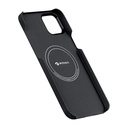 Apple iPhone 15 Plus Uyumlu Kılıf Magsafe Şarj Özellikli 600D Aramid Fiber Pitaka Ultra-Slim Classic Serisi Black-Grey Twill Kapak - 3