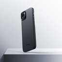 Apple iPhone 15 Plus Uyumlu Kılıf Magsafe Şarj Özellikli 600D Aramid Fiber Pitaka Ultra-Slim Classic Serisi Black-Grey Twill Kapak - 12