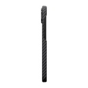 Apple iPhone 14 Uyumlu Kılıf Magsafe Şarj Özellikli 1500D Aramid Fiber Pitaka Ultra-Slim Classic Serisi Black-Grey Twill Kapak - 8