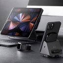 Apple iPhone 14 Uyumlu Kılıf Magsafe Şarj Özellikli 1500D Aramid Fiber Pitaka Ultra-Slim Classic Serisi Black-Grey Twill Kapak - 14