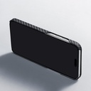 Apple iPhone 15 Plus Uyumlu Kılıf Magsafe Şarj Özellikli 1500D Aramid Fiber Pitaka Ultra-Slim Classic Serisi Black-Grey Twill Kapak - 9