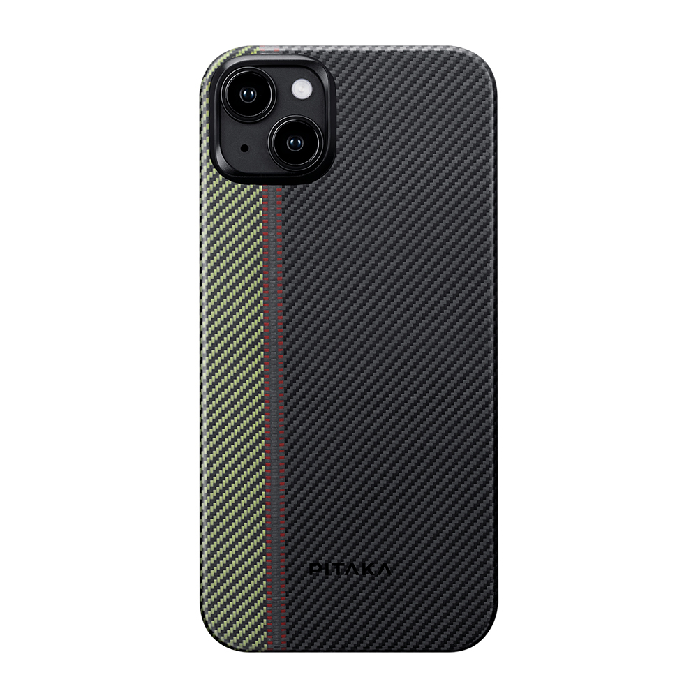 Apple iPhone 15 Plus Uyumlu Kılıf Magsafe Şarj Özellikli 600D Aramid Fiber Pitaka Tactile Woven Orchestra Serisi Overture Kapak - 1