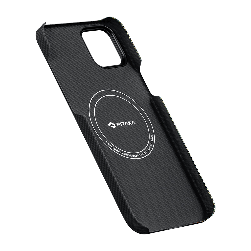 Apple iPhone 15 Plus Uyumlu Kılıf Magsafe Şarj Özellikli 600D Aramid Fiber Pitaka Tactile Woven Orchestra Serisi Overture Kapak - 4