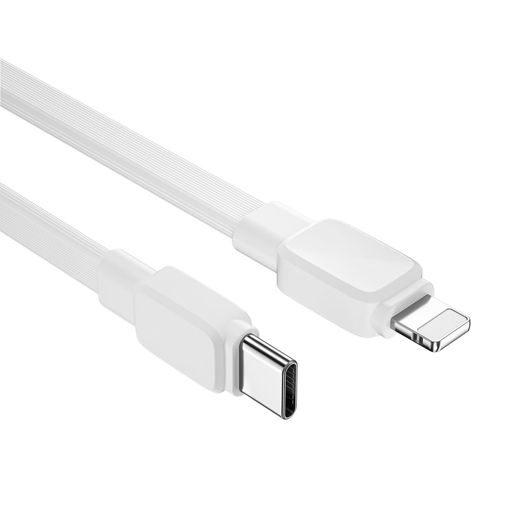 Wiwu Bravo Wİ-C004 Yassı Tasarım 20W Hızlı Şarj Özellikli Type-C to Lightning PD Kablo 1M - 2