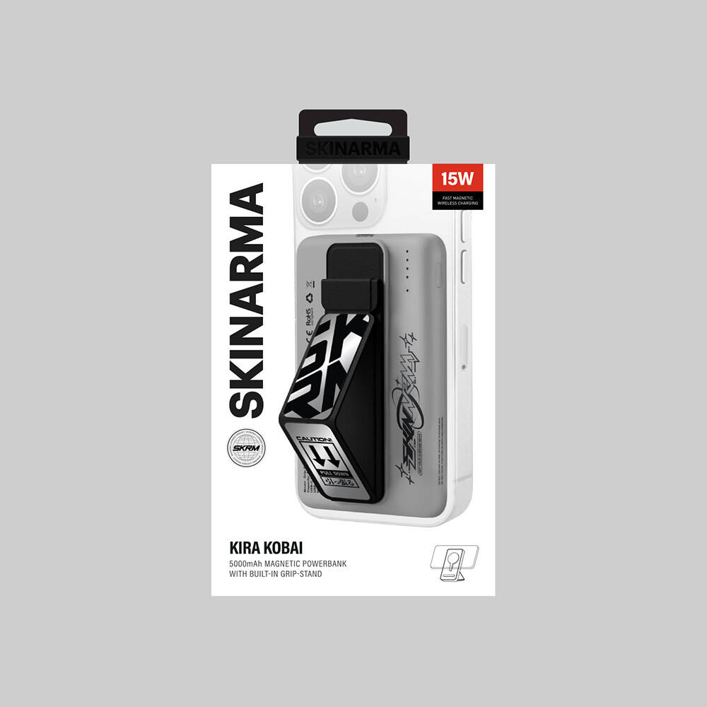 SkinArma Kira Kobai Holografik Tasarımlı Standlı Wireless ve PD Hızlı Şarj Özellikli Powerbank 15W 5000mAh - 7