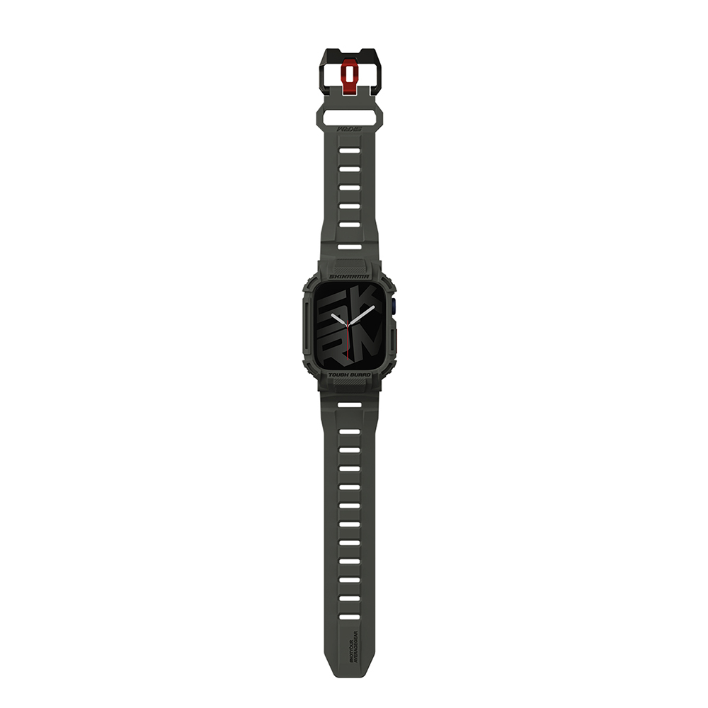 Apple Watch 44 mm Skinarma Mecha 2in1 TPU Kasa Koruyucu + Silikon Kordon - 8