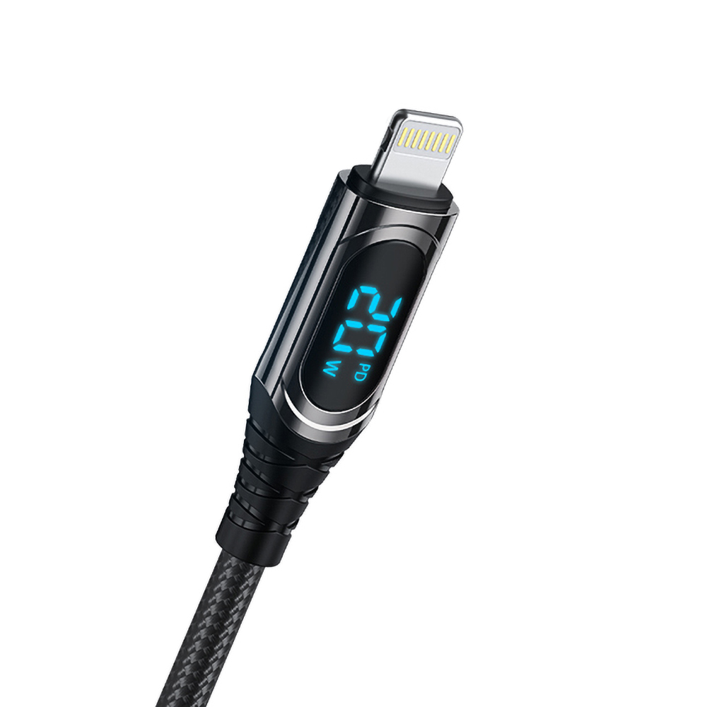 Recci RTC-P21CLPD Ghost Serisi 20W Hızlı Şarj Özellikli Type-C To Lightning PD Kablo 1.2M - 2
