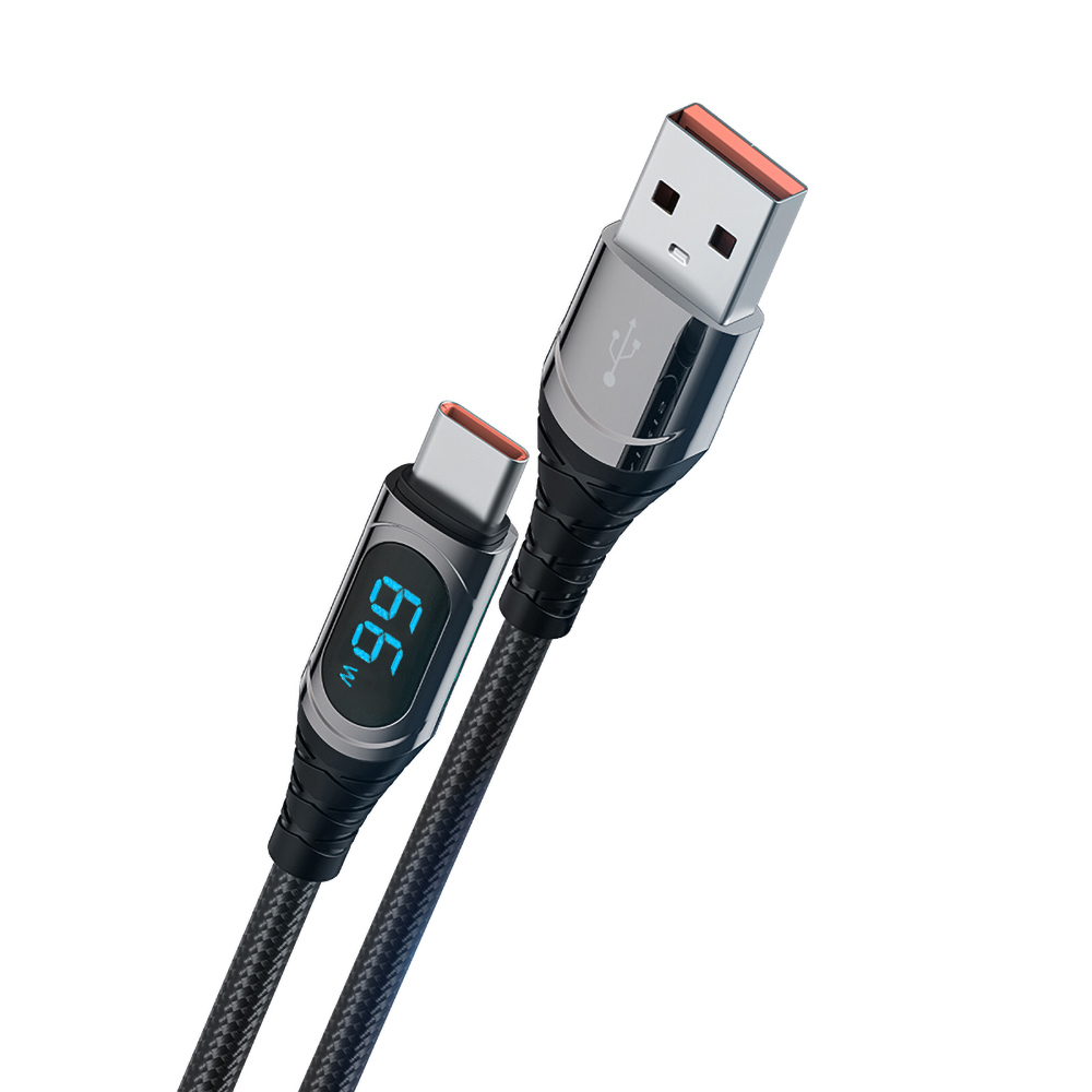Recci RTC-P21C Ghost Serisi 66W 6A Hızlı Şarj Özellikli USB-A To Type-C Kablo 1.2M - 1