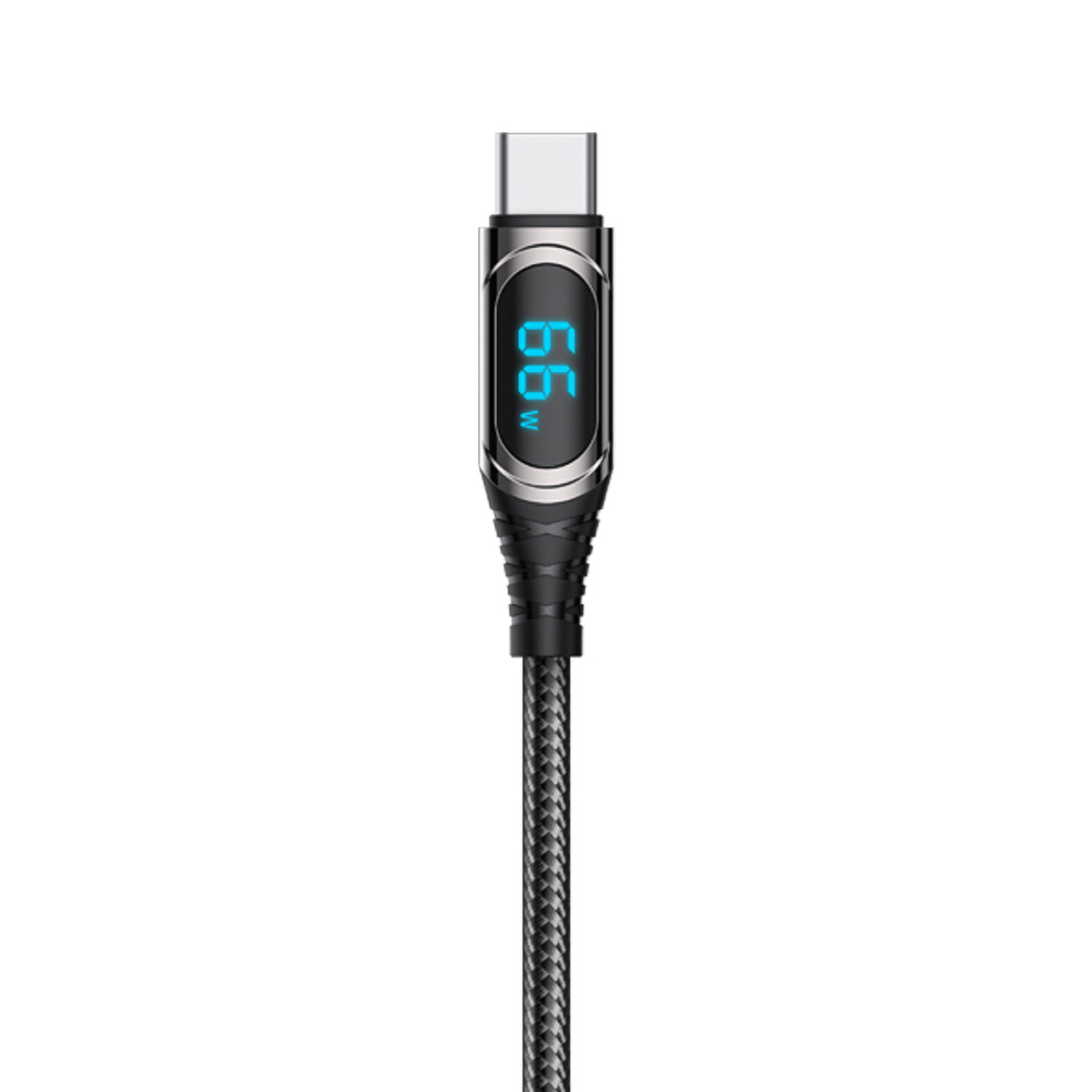 Recci RTC-P21C Ghost Serisi 66W 6A Hızlı Şarj Özellikli USB-A To Type-C Kablo 1.2M - 2