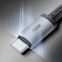 Wiwu Wi-C050 Legend Serisi 3in1 USB-A + Type-C to Lightning – Type-C – Akıllı Saat Şarj Kablosu 100W 1.2M - 5