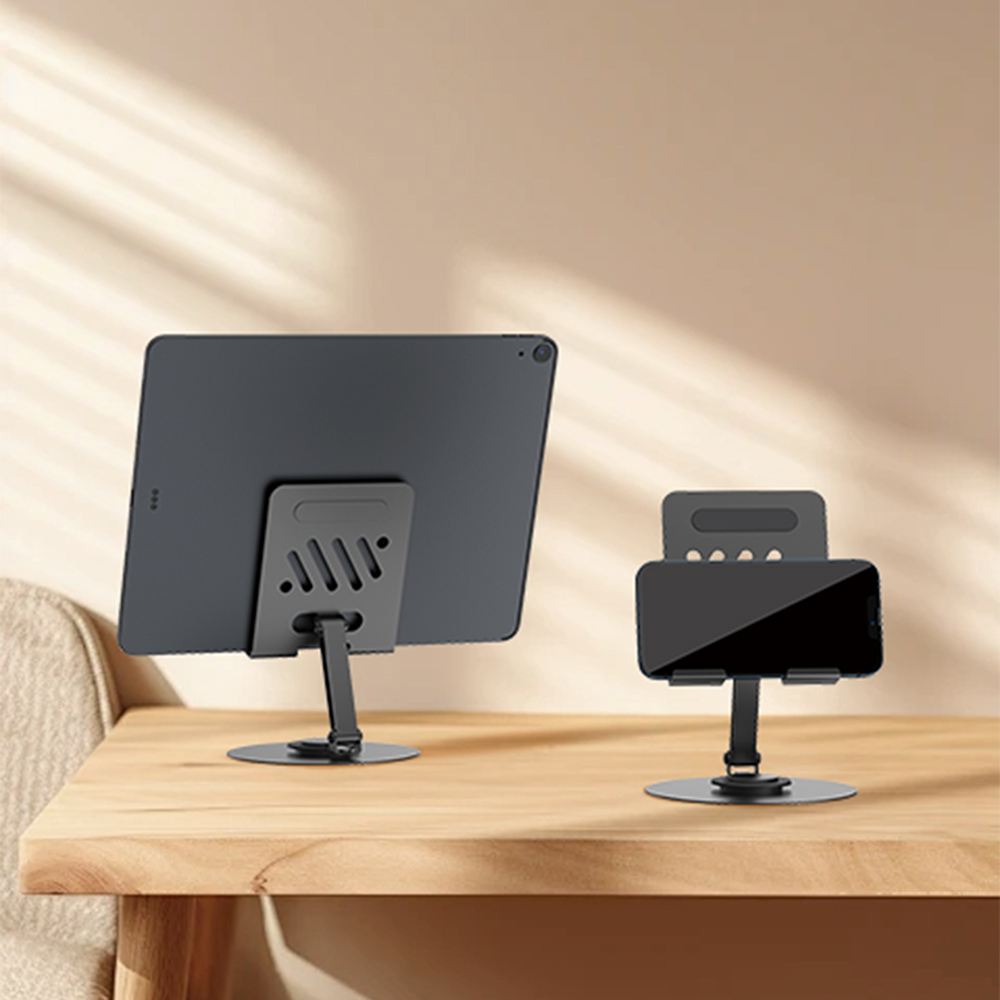 Wiwu ZM-013 Taşınabilir Katlanabilir 360° Dönebilen Metal Telefon ve Tablet Standı - 4