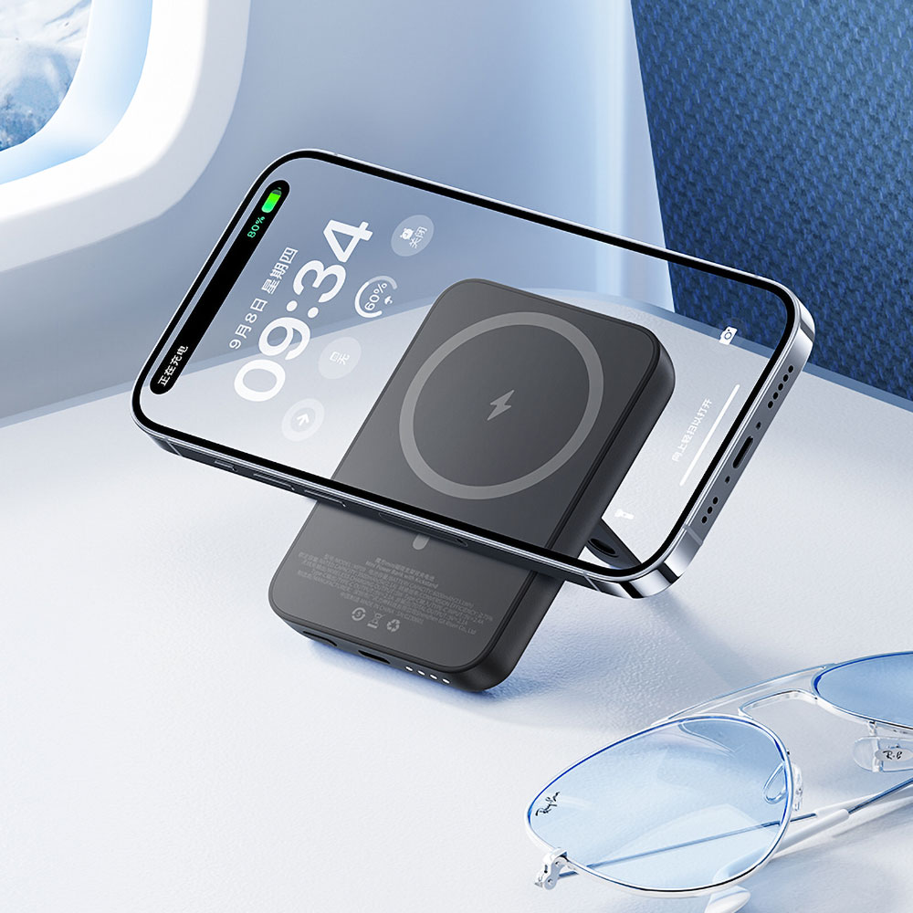 Benks MP09 M-safe Magnetik Standlı İnce Tasarımlı Powerbank 6000mAh - 2