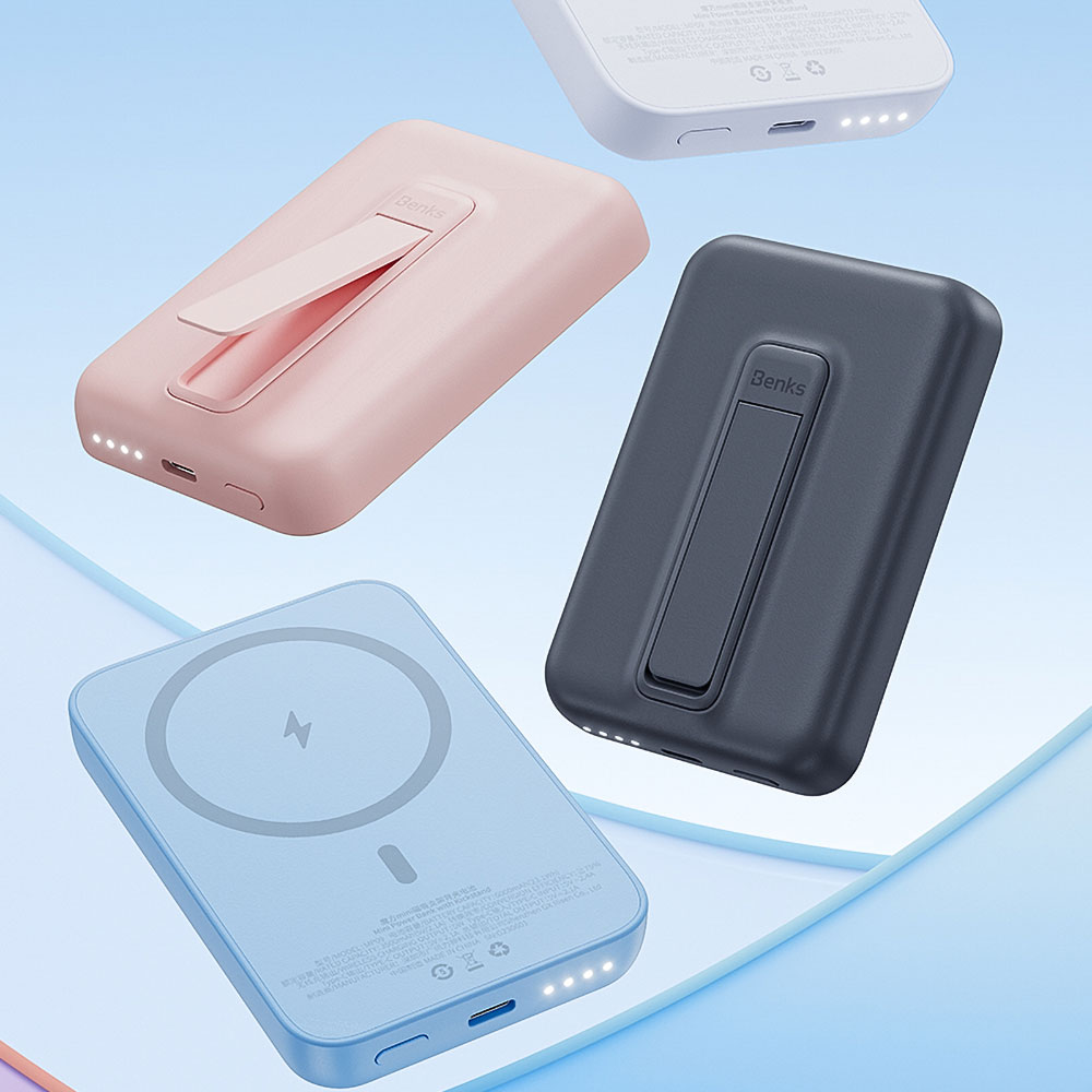 Benks MP09 M-safe Magnetik Standlı İnce Tasarımlı Powerbank 6000mAh - 3