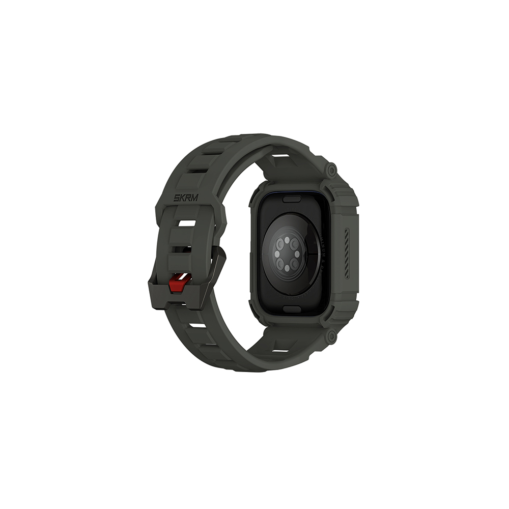 Apple Watch 7 45mm Uyumlu Skinarma Mecha 2in1 TPU Kasa Koruyucu + Silikon Kordon - 1