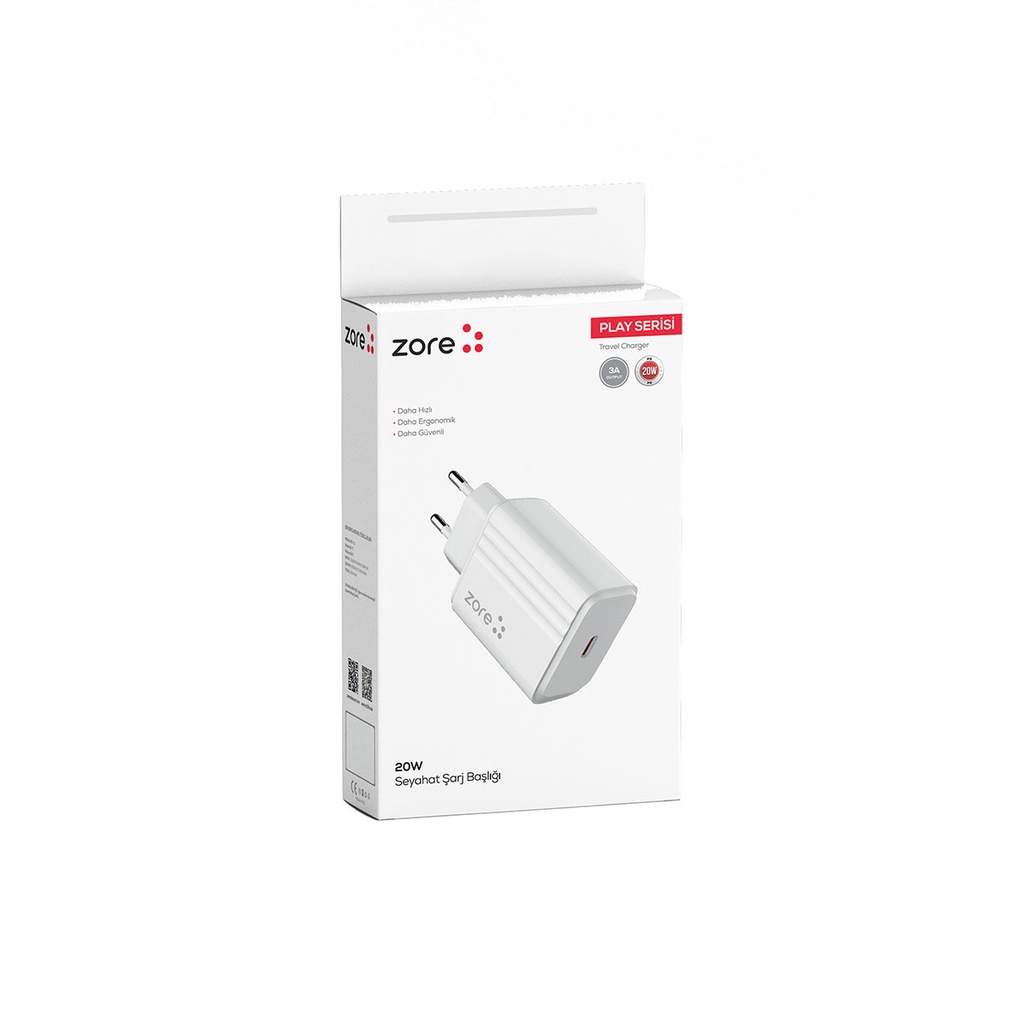 Zore Play Serisi PL2 20W PD Seyahat Şarj Aleti - 4