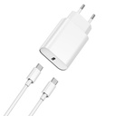 Wiwu Wi-U001 Quick 20W Tek Bağlantılı Şarj Başlığı Type-C to Type-C PD 20W Kablolu Şarj Seti - 2