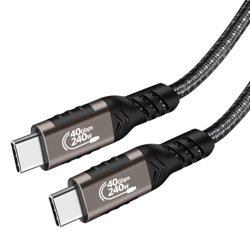 Qgeem QG01 Type-C to Type-C USB4 PD Data Kablosu 240W 40Gbps 8K@60Hz 1.5 Metre - 5