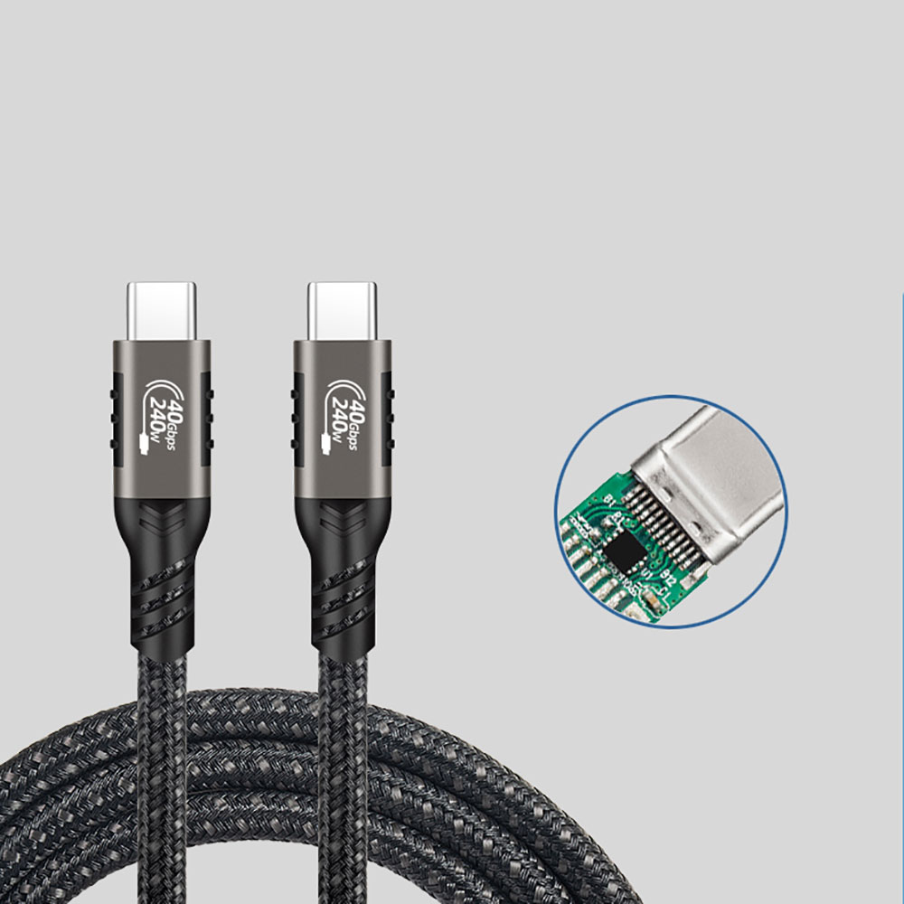 Qgeem QG01 Type-C to Type-C USB4 PD Data Kablosu 240W 40Gbps 8K@60Hz 1.5 Metre - 7