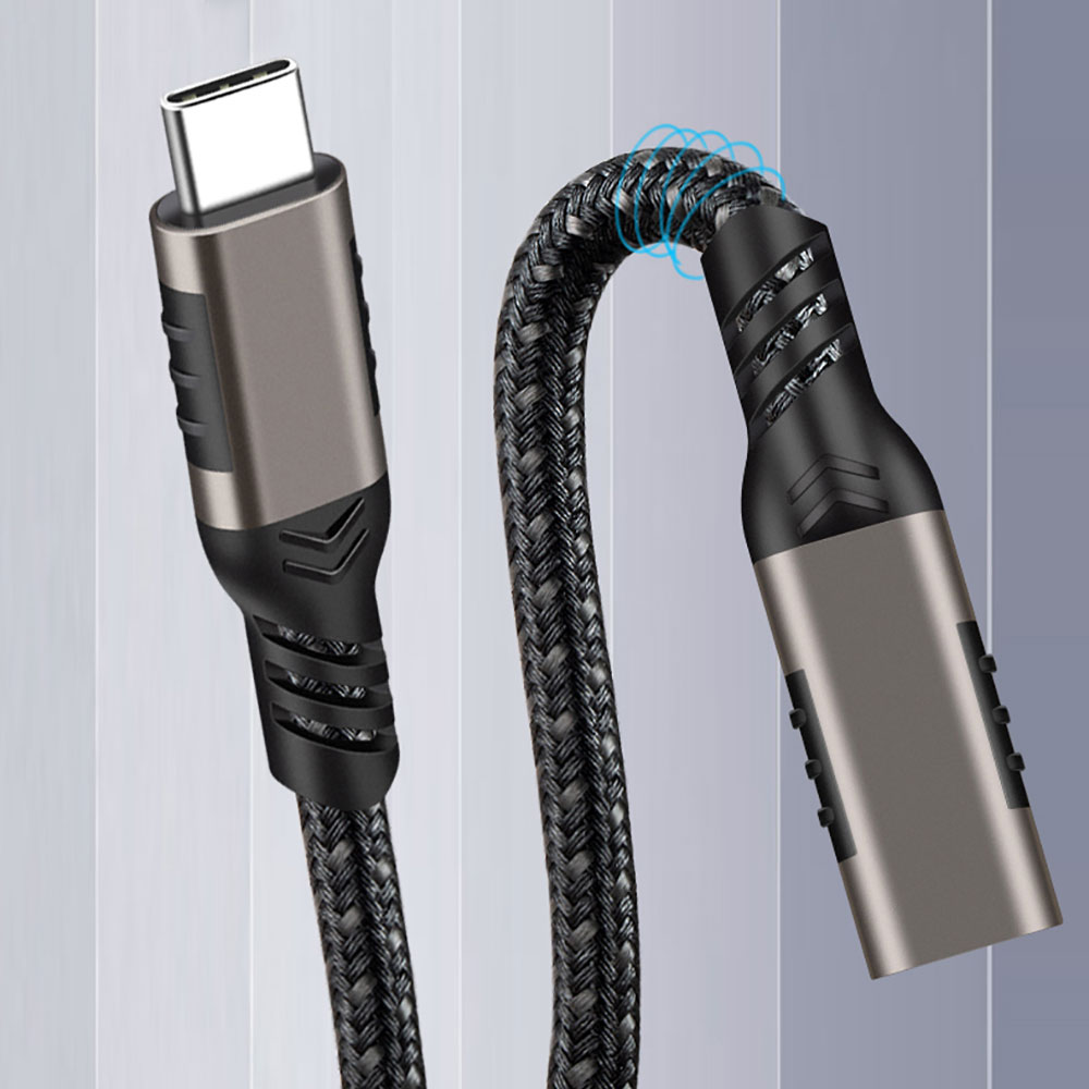 Qgeem Extension USB3.2 Type-C PD Uzatma Kablosu 100W 20Gbps 4K@60Hz 2 Metre - 2
