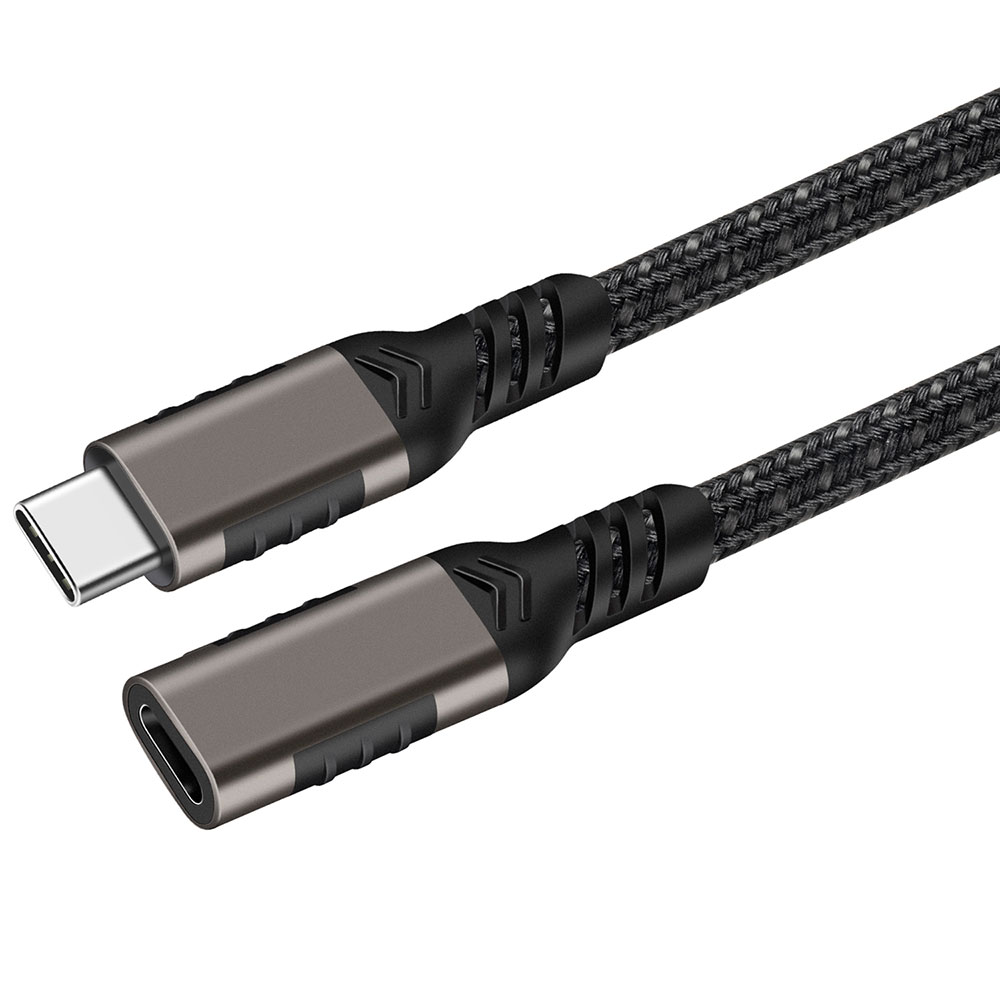 Qgeem Extension USB3.2 Type-C PD Uzatma Kablosu 100W 20Gbps 4K@60Hz 2 Metre - 5