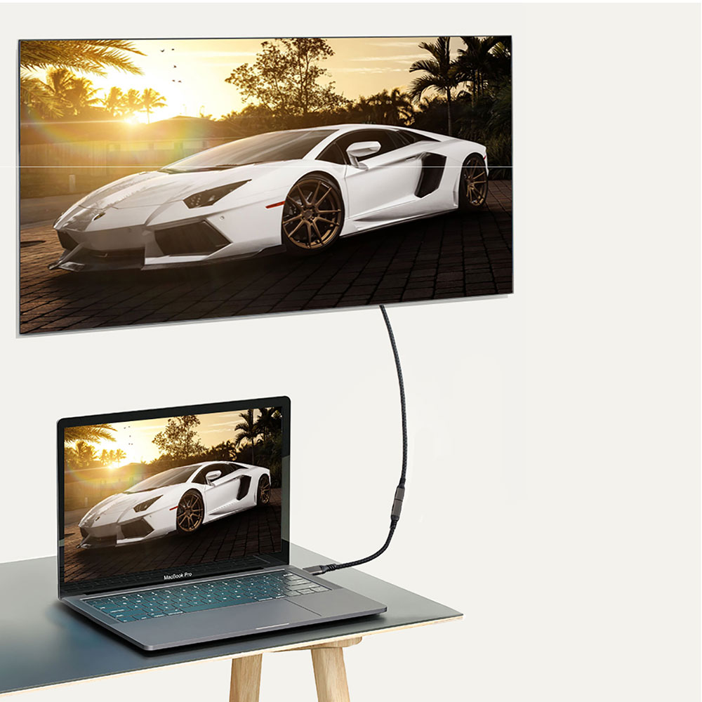 Qgeem Extension USB3.2 Type-C PD Uzatma Kablosu 100W 20Gbps 4K@60Hz 2 Metre - 12