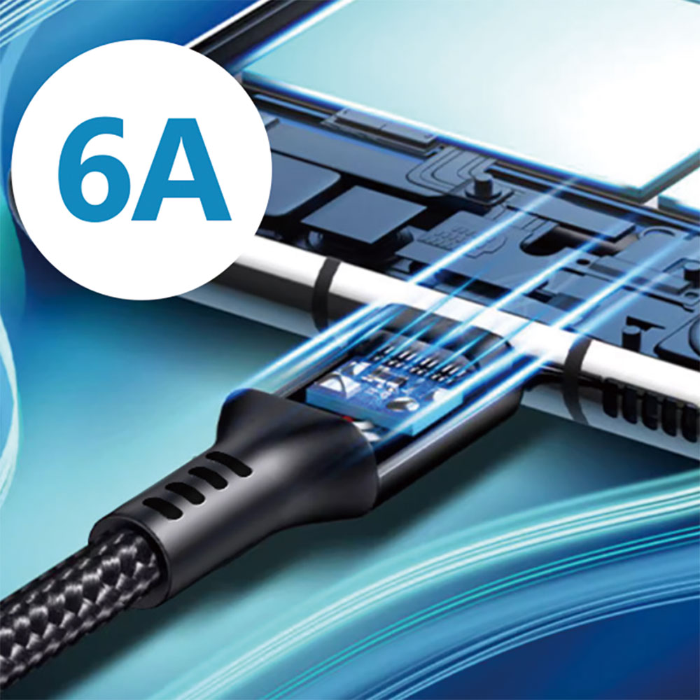 Go Des GD-UC593 Biyonik Terminal Tasarım PD65W Type-C to Type-C & USB-A to Type-C Kablo - 4
