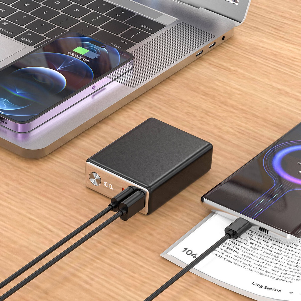 Wiwu Wi-P005 Rock LED Ekranlı Taşınabilir Powerbank PD 20W 10000mAh - 8