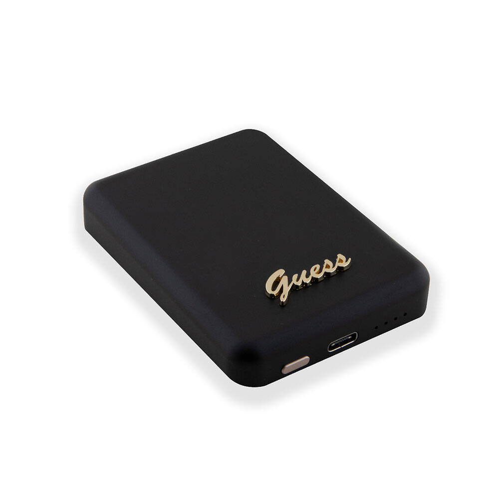 Guess Orjinal Lisanslı M-safe Şarj Özellikli Metal Yazı Logolu Powerbank 5000mAh 15W - 3