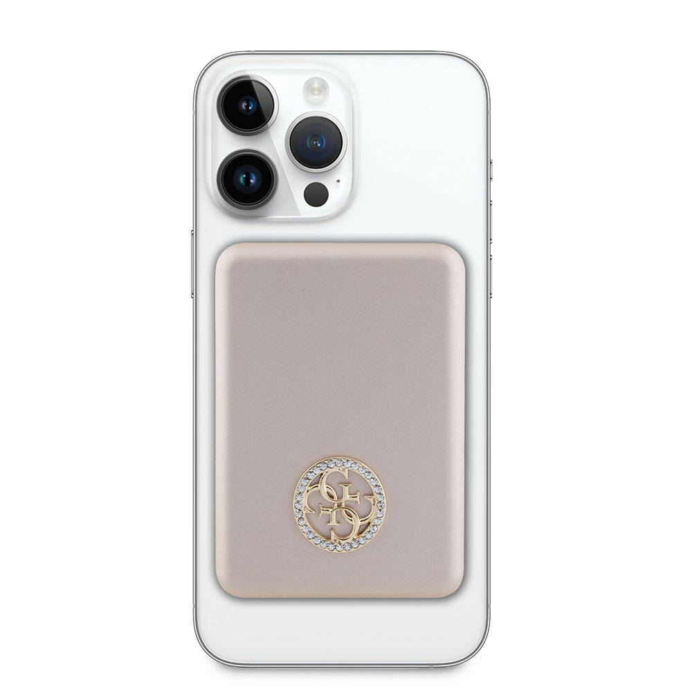 Guess Orjinal Lisanslı M-safe Şarj Özellikli Taşlı 4G Logolu Powerbank 3000mAh 5W - 1
