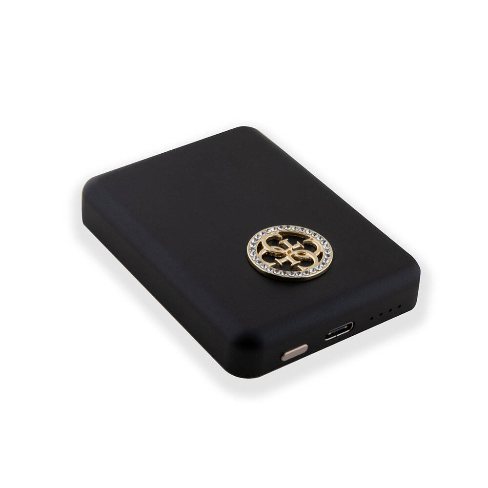 Guess Orjinal Lisanslı M-safe Şarj Özellikli Taşlı 4G Logolu Powerbank 3000mAh 5W - 7